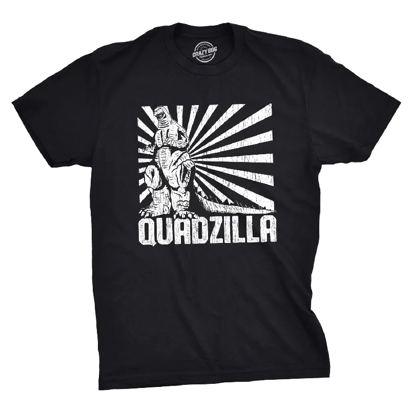 Men's long sleeve t-shirt-Quadzilla Men's T Shirt