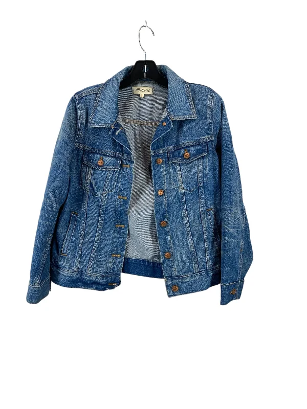 Men's functional travel jacket-Jacket Denim By Madewell In Blue Denim, Size: M