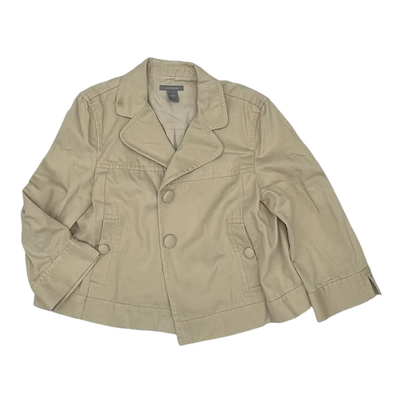 Men's eco-conscious bomber jacket-Jacket Other By Ann Taylor In Tan, Size:L