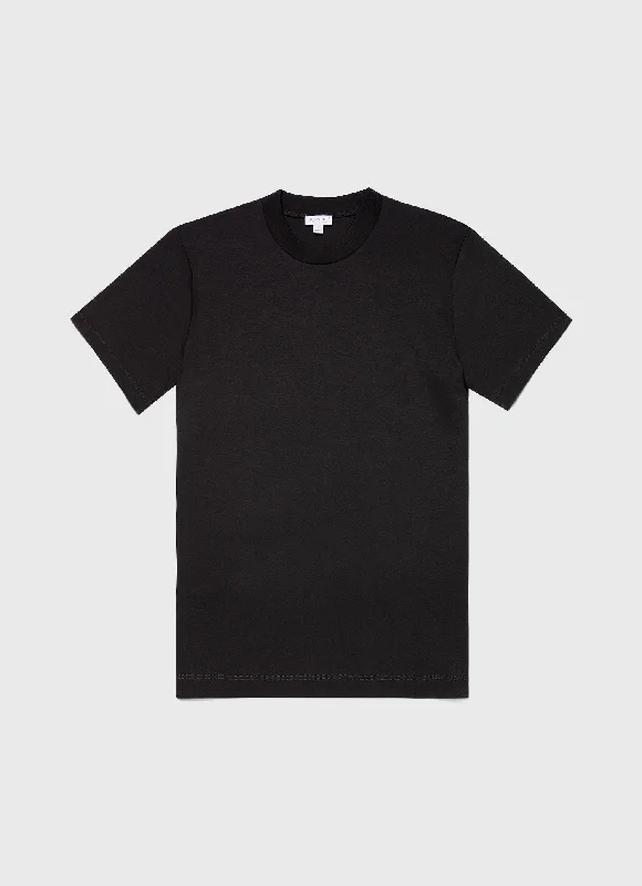 Men's fan t-shirt-Men's Relaxed Fit Heavyweight T-shirt in Black