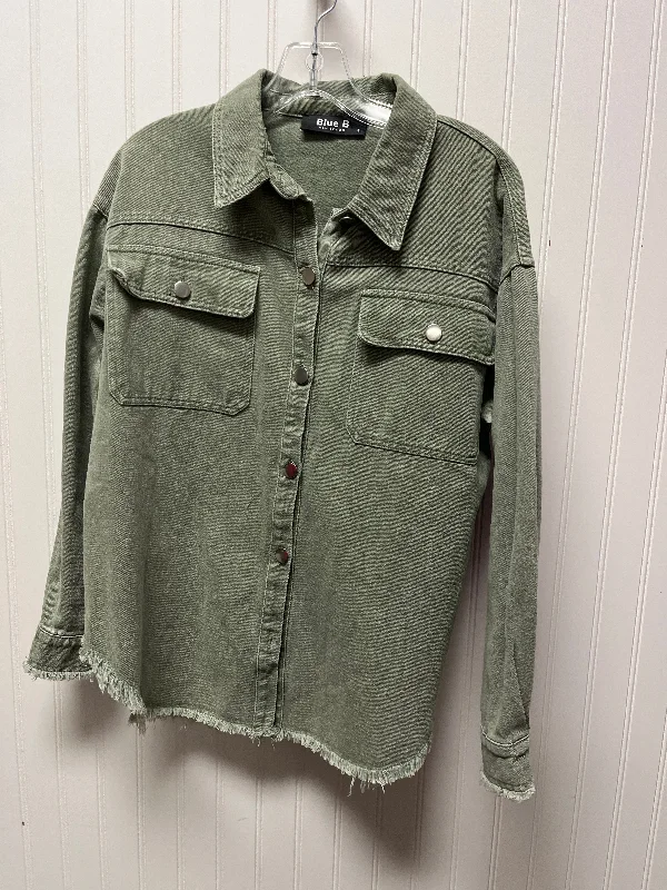 Men's antibacterial softshell coat-Jacket Denim By Cmc In Green, Size: S