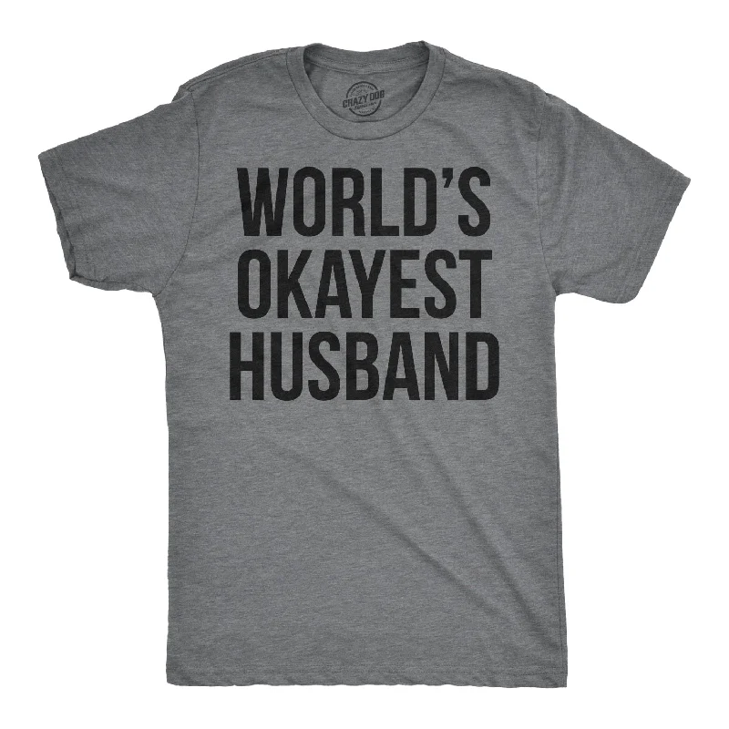 Men's esports t-shirt-World's Okayest Husband Men's T Shirt