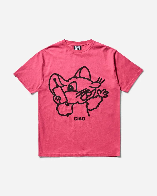 Men's vintage t-shirt-Men's Ciao Ciao T-Shirt Cherry Pink