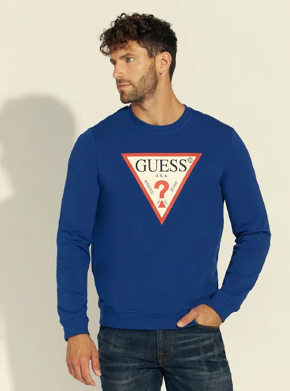 Men's hunting sweatshirt-Dark Blue Audley Fleece Jumper