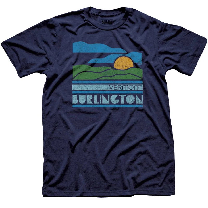 Men's oversized t-shirt-Burlington, VT Sunset T-shirt