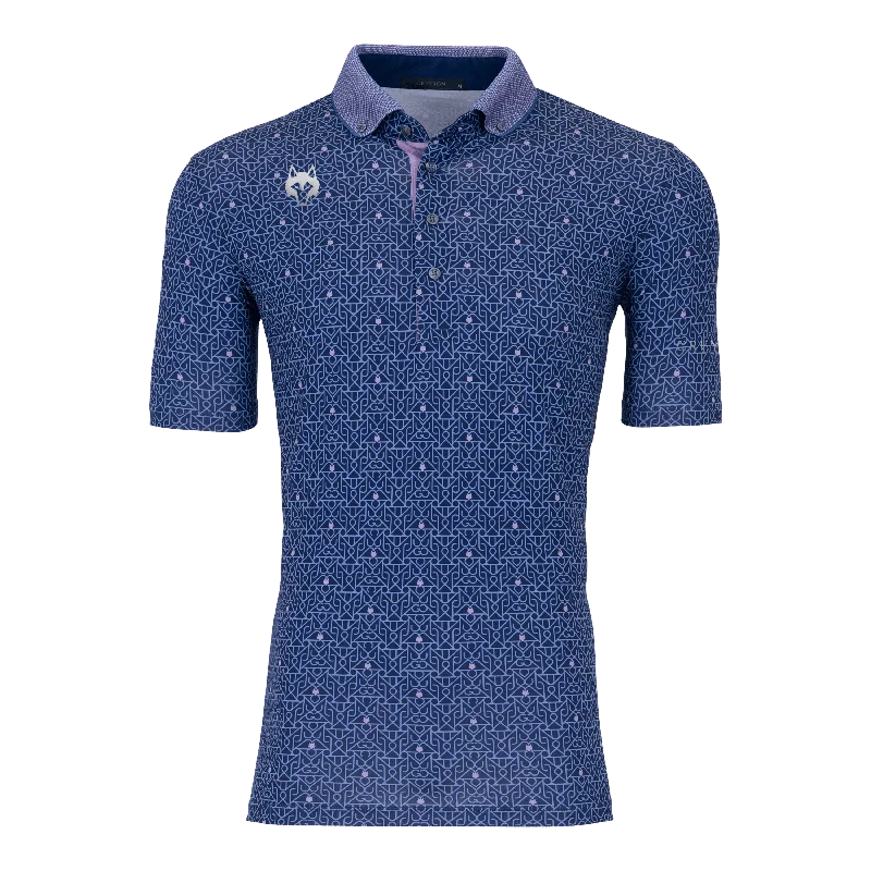 Men's tech-fabric dress polo shirt-Players Club Lowercase Polo