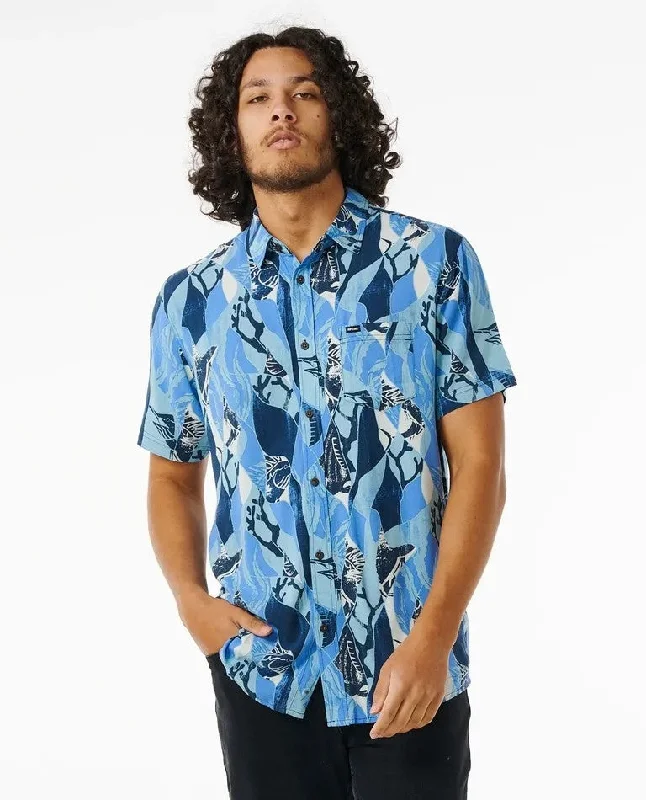 Men's eco-conscious travel shirt-Rip Curl Short Sleeve Men's Woven Shirts