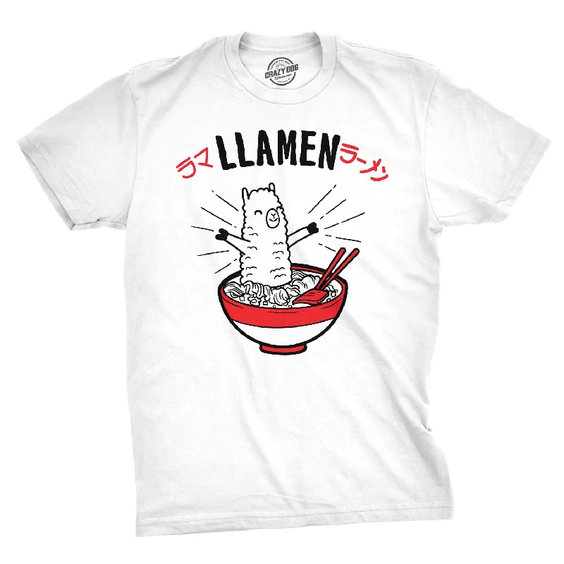 Men's comfortable t-shirt-Llamen Men's T Shirt