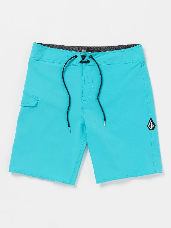 Men's gym-ready swim shorts-Lido Solid Mod-Tech Trunks - Clearwater