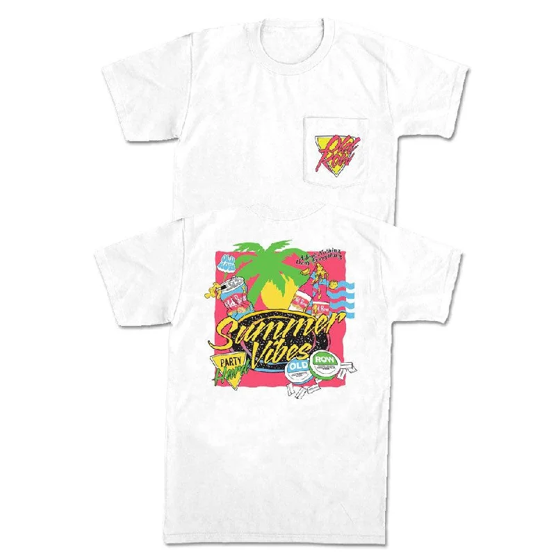 Men's custom t-shirt-The Summer Vibes Pocket Tee