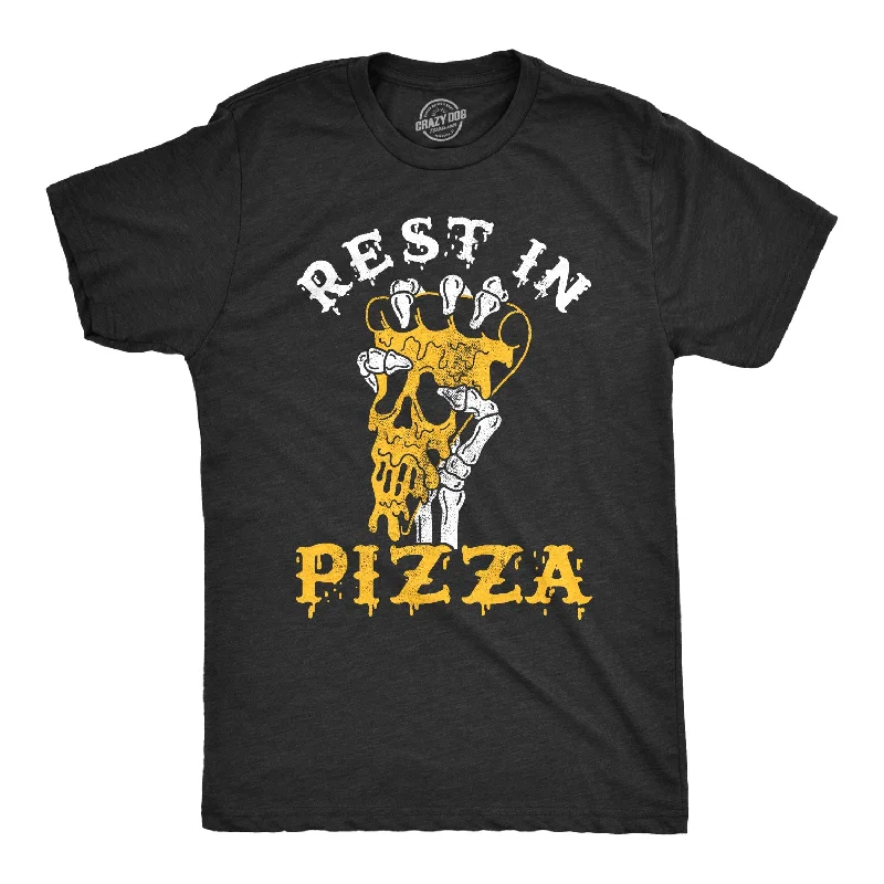 Men's designer t-shirt-Rest In Pizza Men's T Shirt