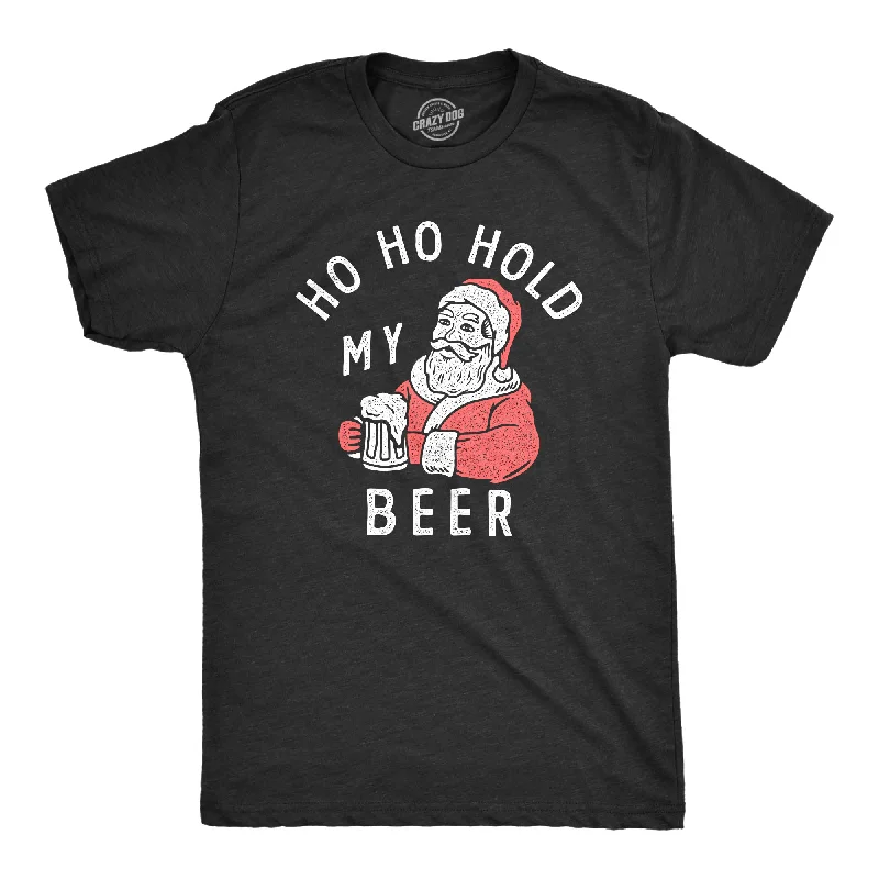 Men's novelty t-shirt-Ho Ho Hold My Beer Men's T Shirt