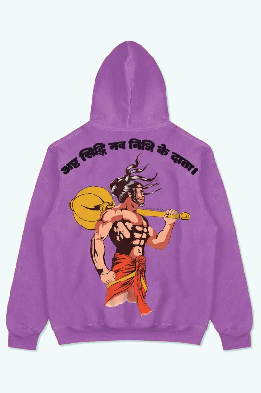 Men's functional hoodie-THE SON OF ANJANA LORD HANUMAN HOODIE (Lavender)