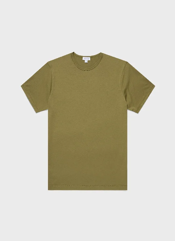 Men's cotton t-shirt-Men's Classic T-shirt in Matcha Green