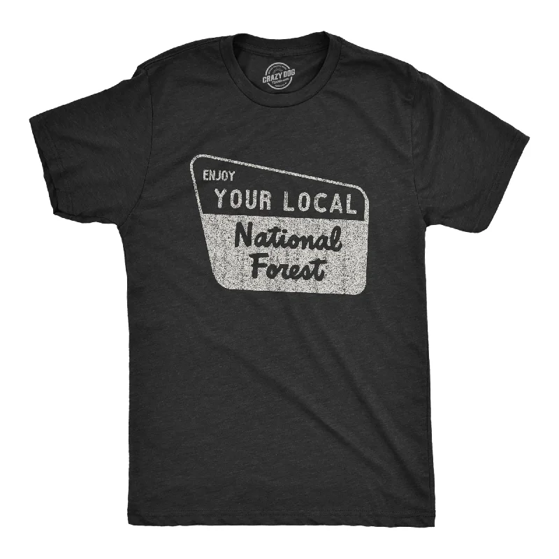 Men's skate t-shirt-Enjoy Your Local National Forest Men's T Shirt