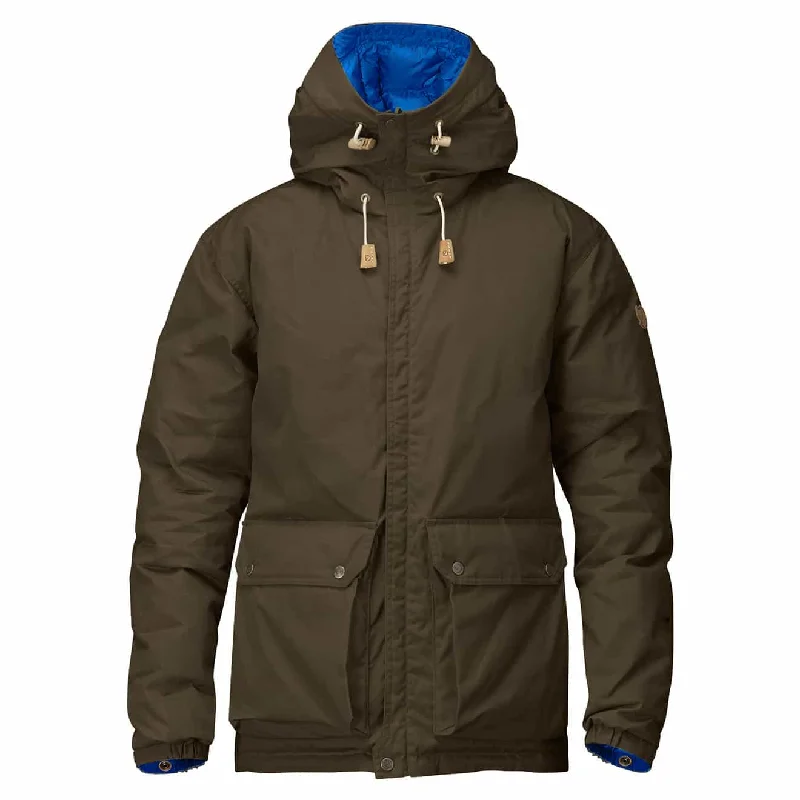 Men's tech-fabric puffer jacket-Fjallraven Down Jacket No. 16 Dark Olive