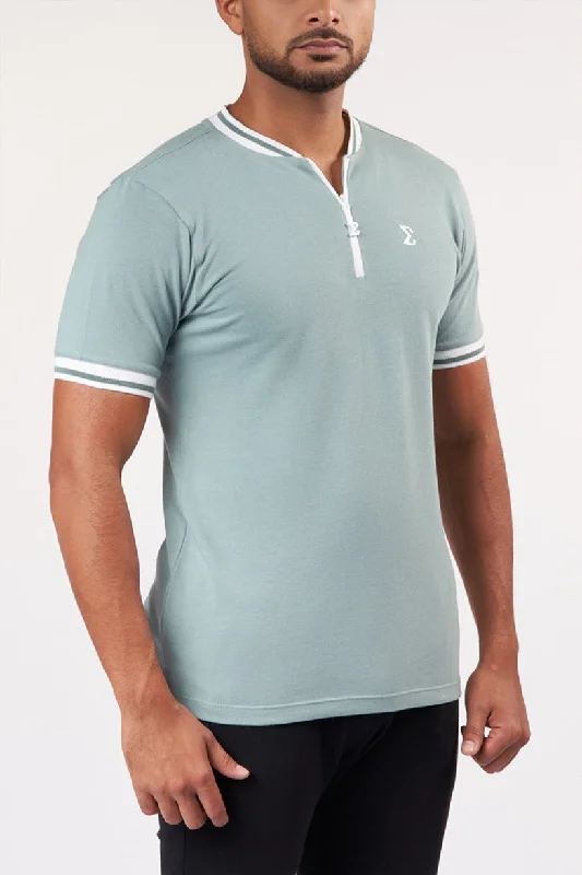 Men's organic office wear polo shirt-Blue Surf Z Polo T-shirt