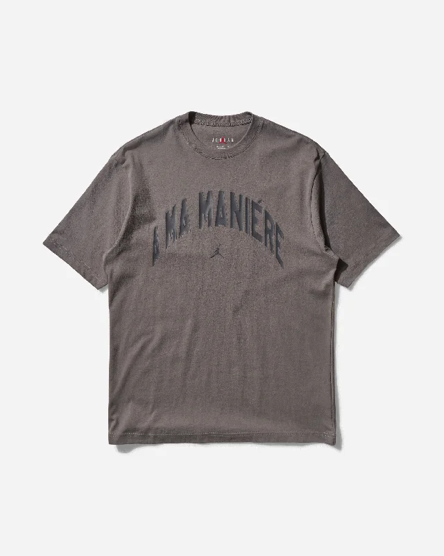 Men's patterned t-shirt-Men's A Ma Maniére Logo T-Shirt Flat Pewter