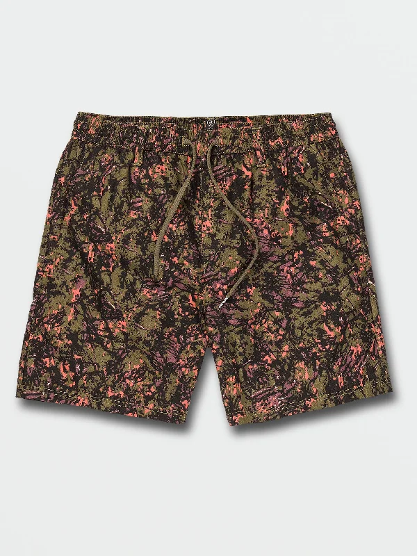 Men's relaxed fit beach shorts-Topside Trail Elastic Waist Shorts - Military