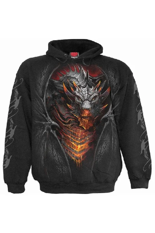 Men's wrinkle-free hoodie-Draconis - Hoody Black