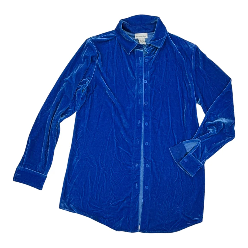 Men's versatile field coat-Jacket Shirt By Soft Surroundings In Blue, Size:Xs