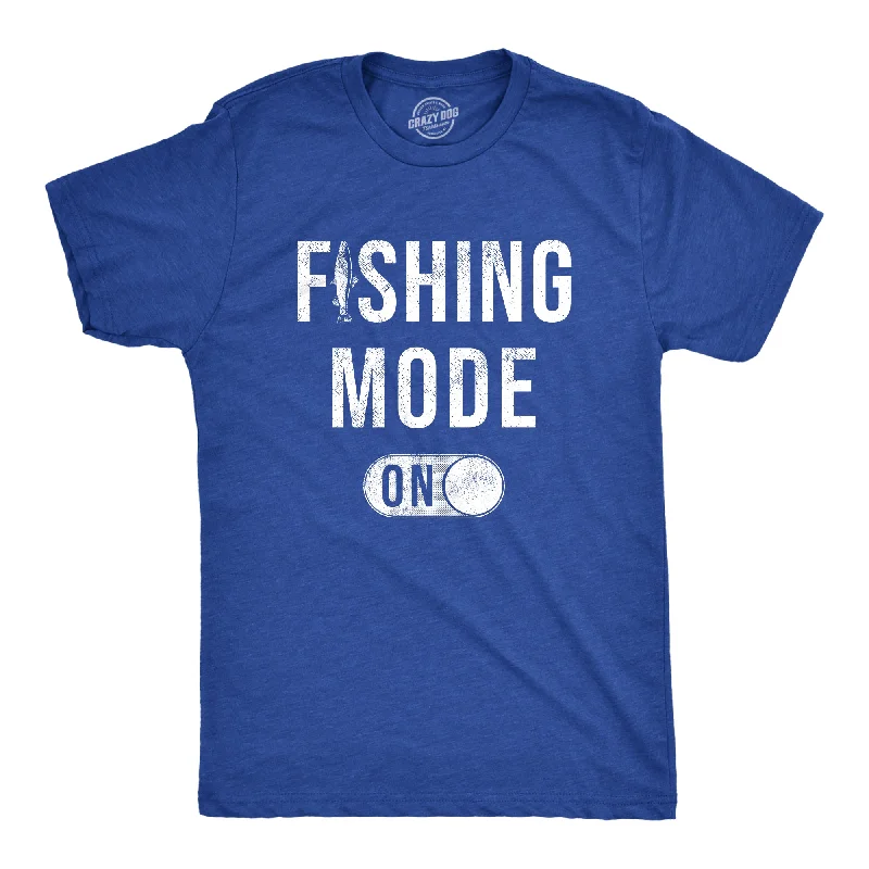 Men's custom t-shirt-Fishing Mode On Men's T Shirt