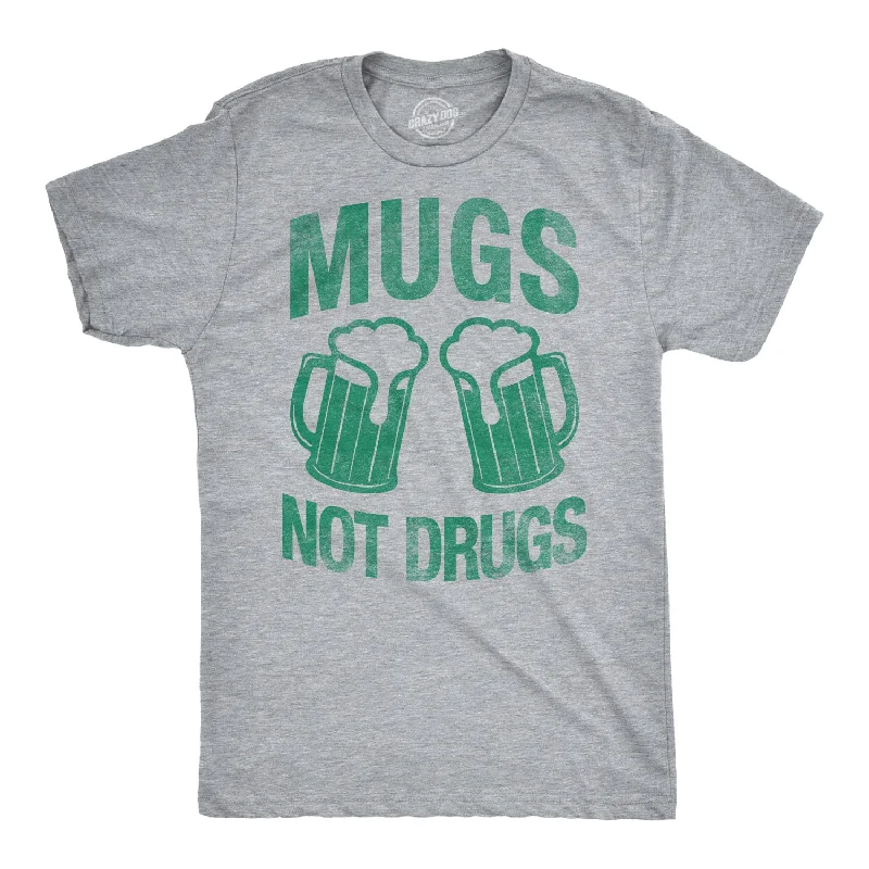 Men's V-neck t-shirt-Mugs Not Drugs Men's T Shirt