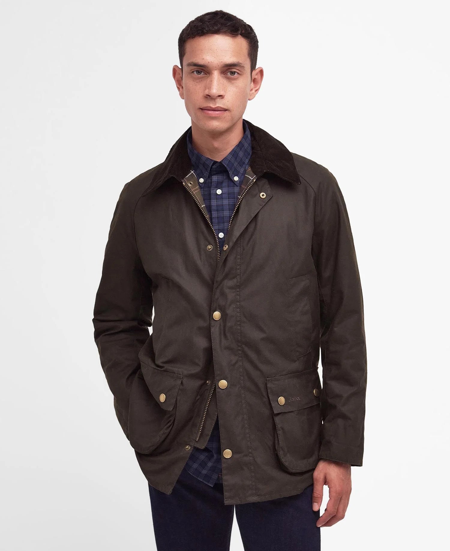 Men's eco-friendly utility coat-Ashby Wax Jacket (Olive)