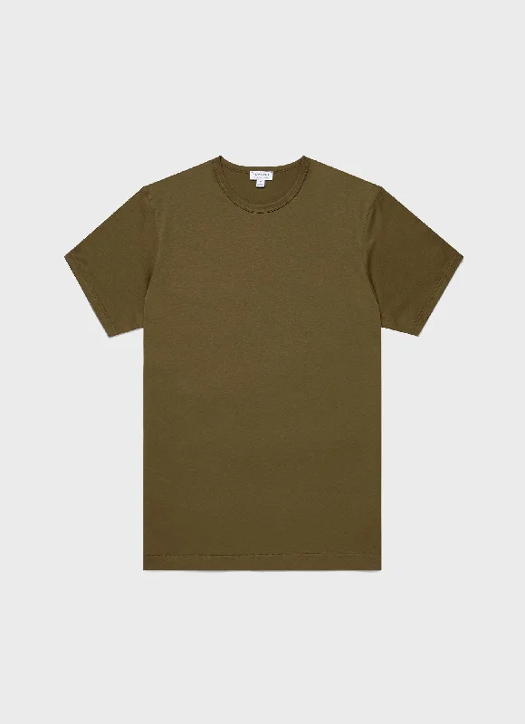 Men's novelty t-shirt-Men's Classic T-shirt in Olive Green