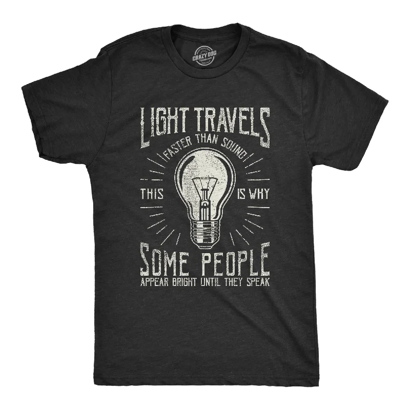 Men's tech t-shirt-Light Travels Faster Men's T Shirt