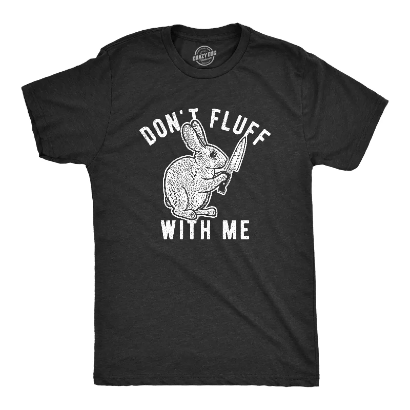 Men's comic book t-shirt-Don't Fluff With Me Bunny Men's T Shirt