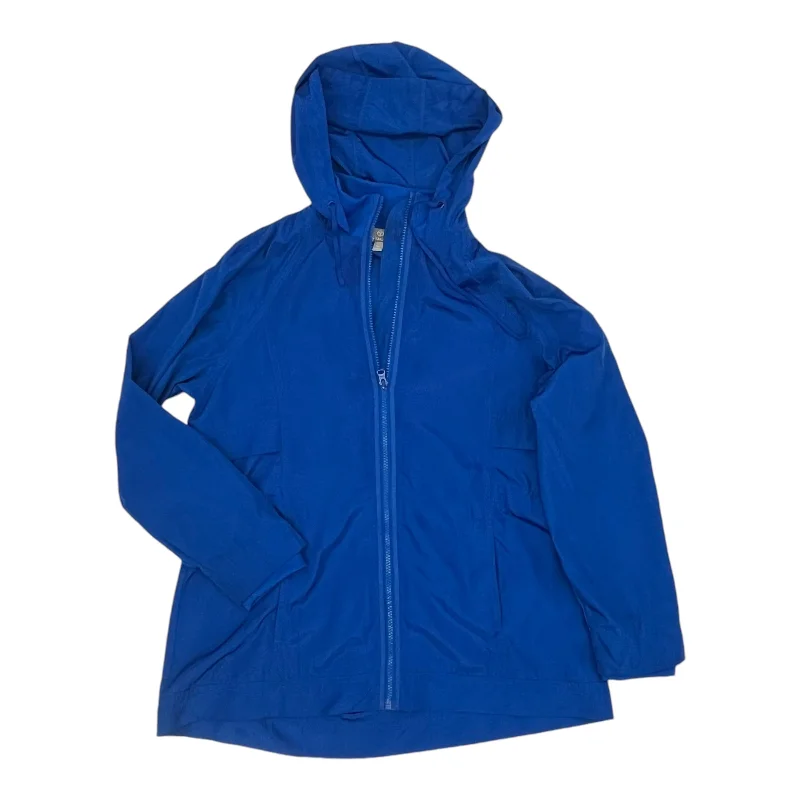 Men's performance fleece jacket-Jacket Windbreaker By Talbots In Blue, Size:Mp