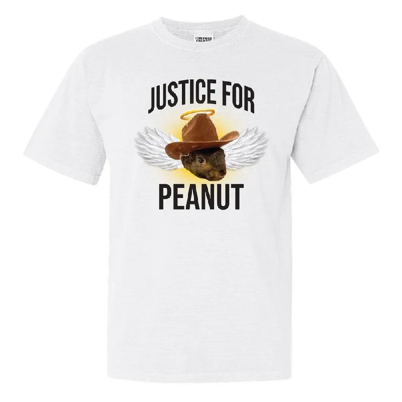 Men's smart casual t-shirt-Justice For Peanut Tee