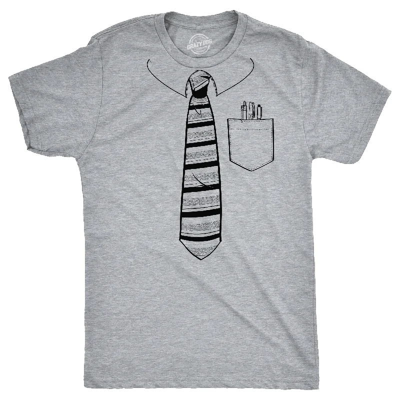 Men's organic t-shirt-Tie With Pocket Of Pens Men's T Shirt