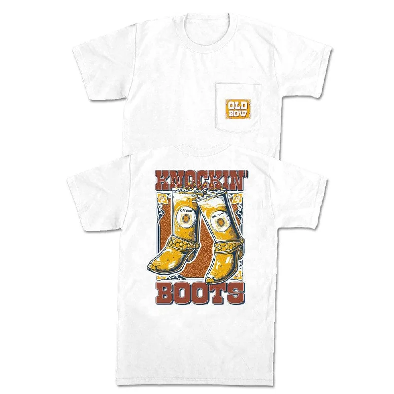 Men's slim fit t-shirt-Knockin' Boots Pocket Tee