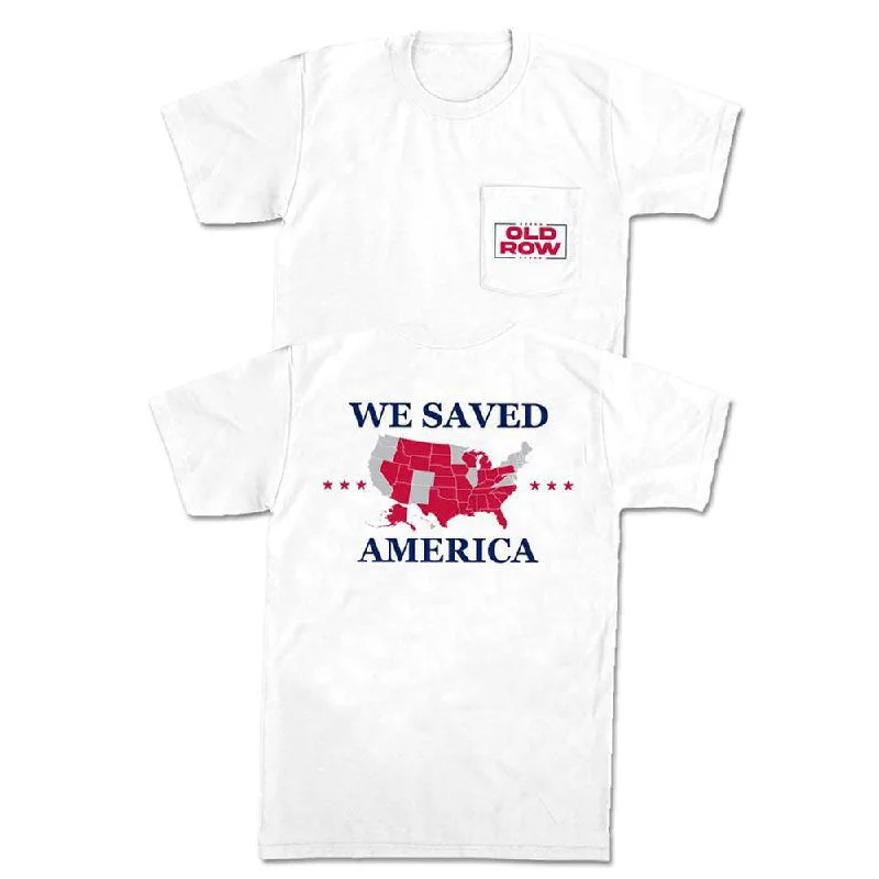 Men's camping t-shirt-We Saved America 2024 Pocket Tee