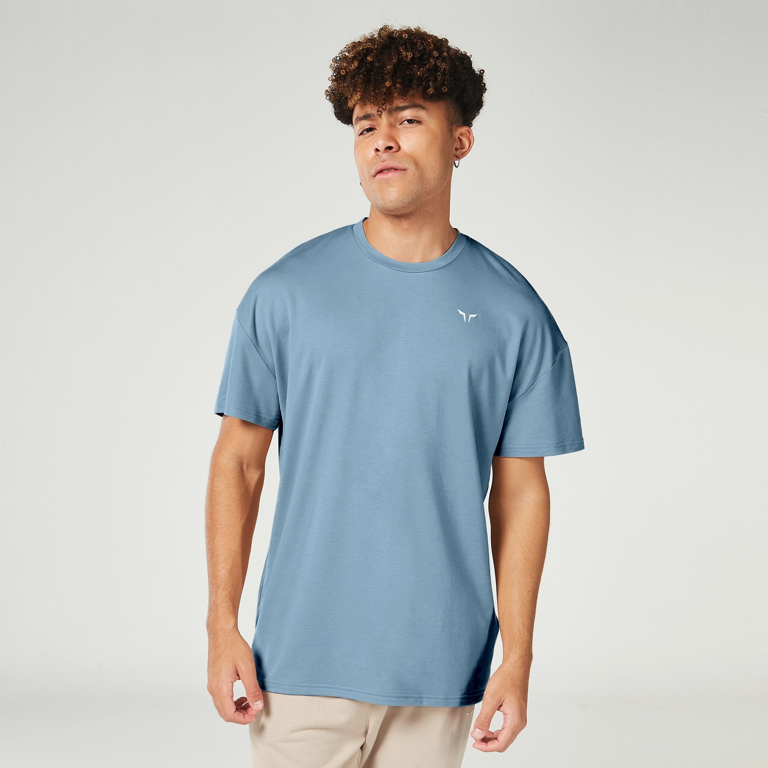 Men's custom t-shirt-Essential Oversized Tee - Coronet Blue