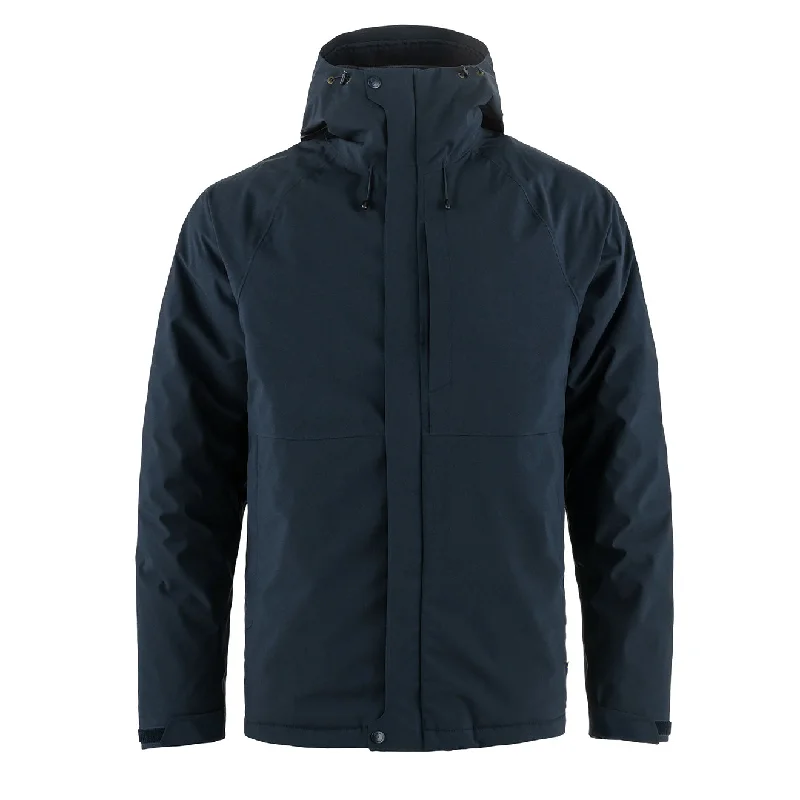 Men's organic windbreaker-Fjallraven HC Hydratic Padded Trail Jacket Navy