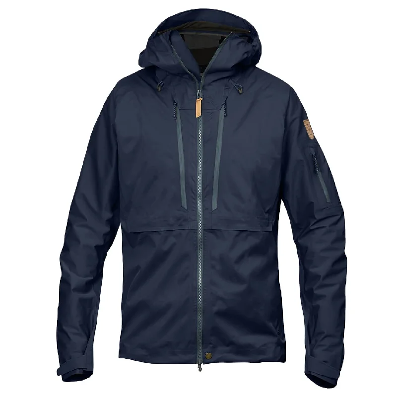 Men's comfortable leather jacket-Fjallraven Keb Eco Shell Jacket Dark Navy