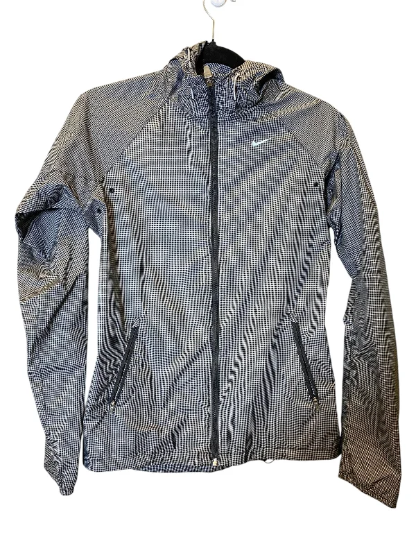 Men's sporty fleece jacket-Jacket Windbreaker By Nike In Black & White, Size: Xs