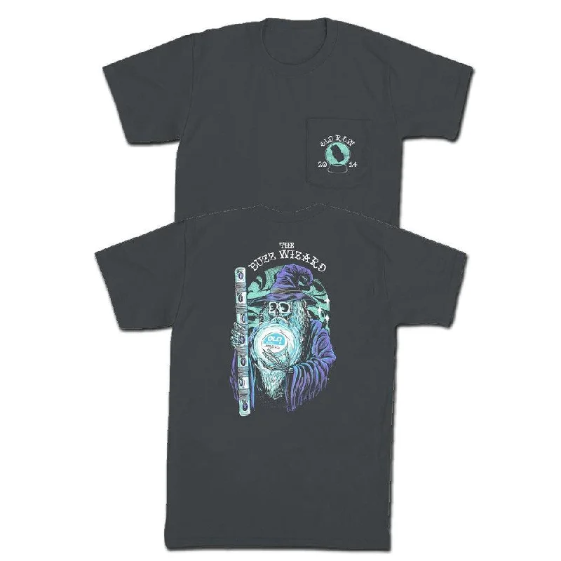 Men's fitted t-shirt-The Buzz Wizard Pocket Tee