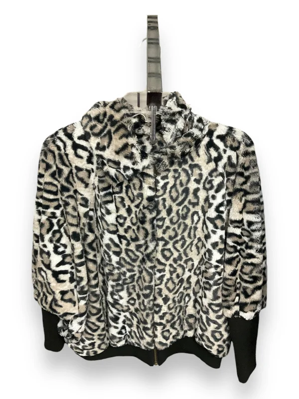 Men's ultra-breathable trench coat-Jacket Faux Fur & Sherpa By Skyes The Limit In Animal Print, Size: M