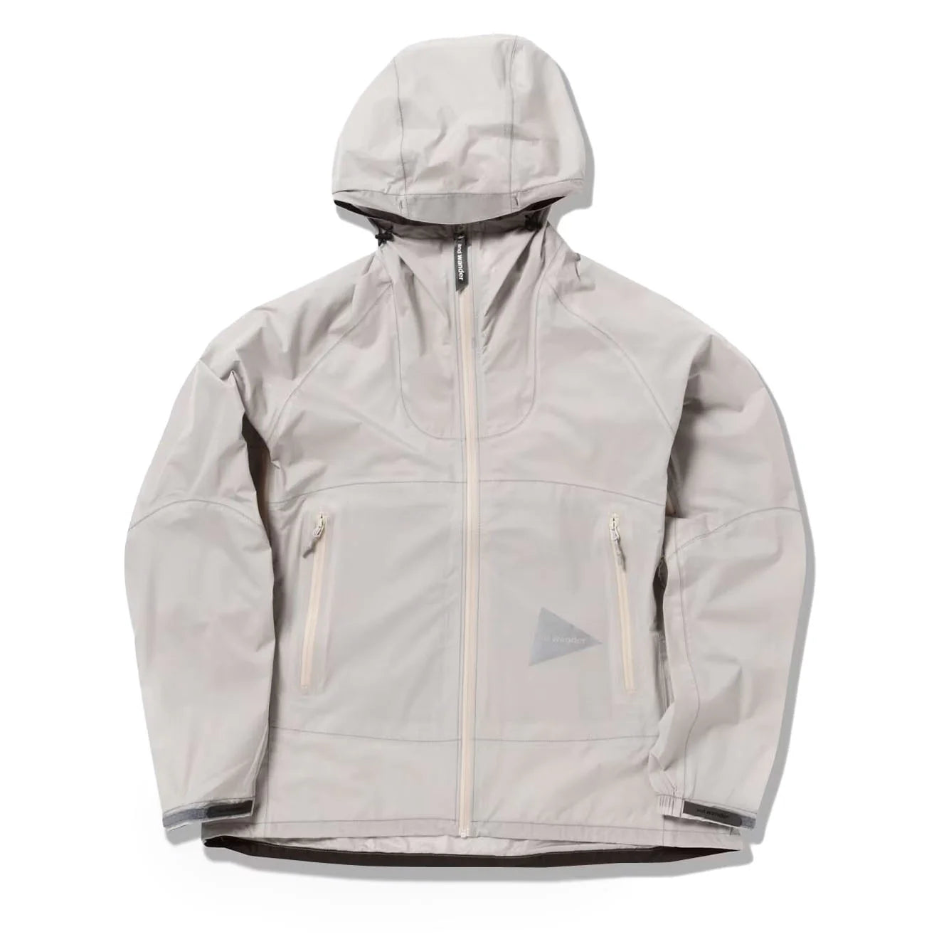 Men's antibacterial utility jacket-And Wander 3L UL Rain Jacket Light Gray