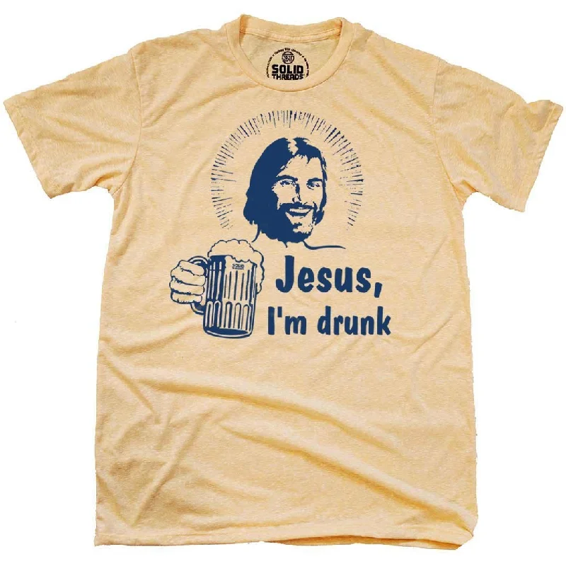 Men's adventure t-shirt-Jesus I'm Drunk T-shirt