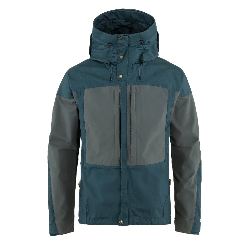 Men's sporty utility jacket-Fjallraven Keb Jacket Mountain Blue / Basalt