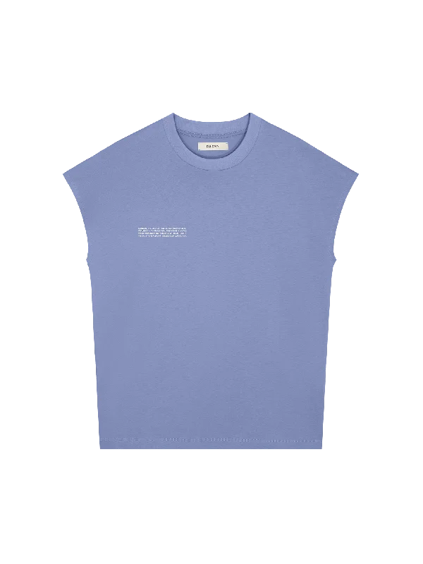 Men's gym t-shirt-Mens 365 Midweight Cropped Shoulder T-shirt—aster purple