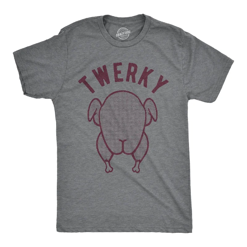 Men's designer t-shirt-Twerky Men's T Shirt