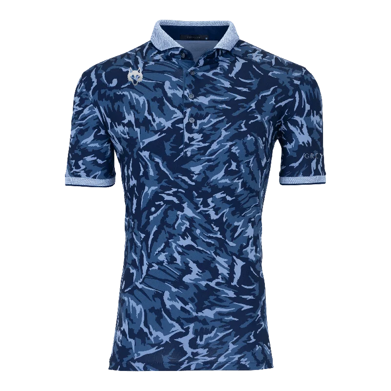 Men's sporty casual polo shirt-Players Club Midas Wolf Camo Polo