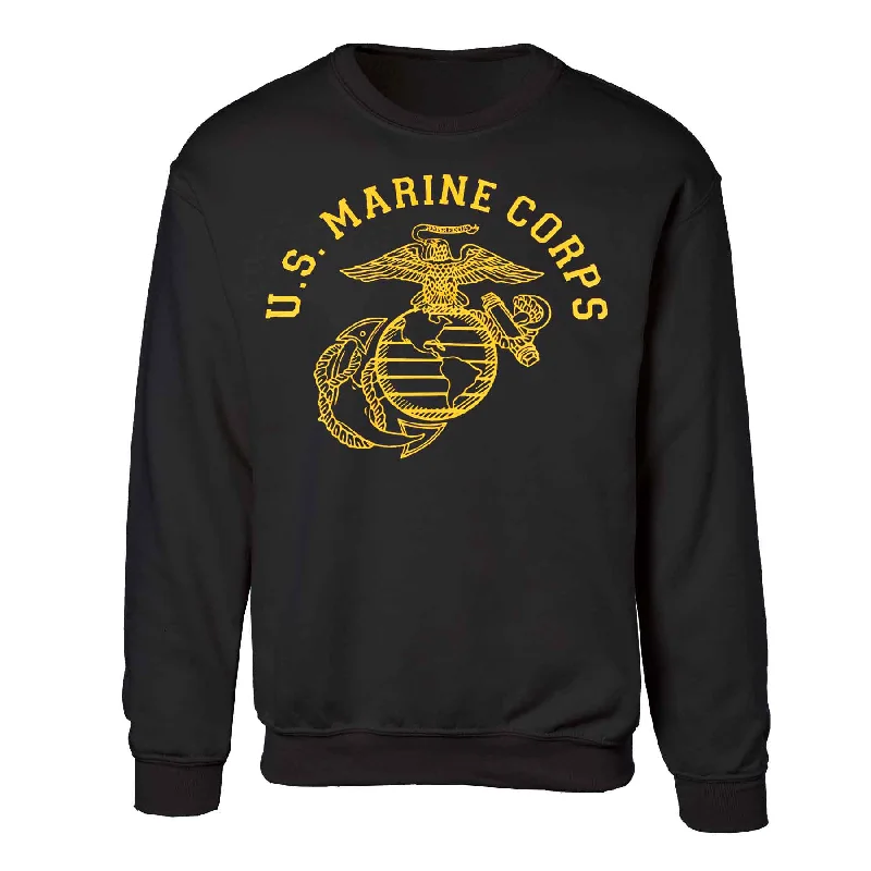 Men's baseball sweatshirt-Marine Boot Camp Comfort Fleece Crew