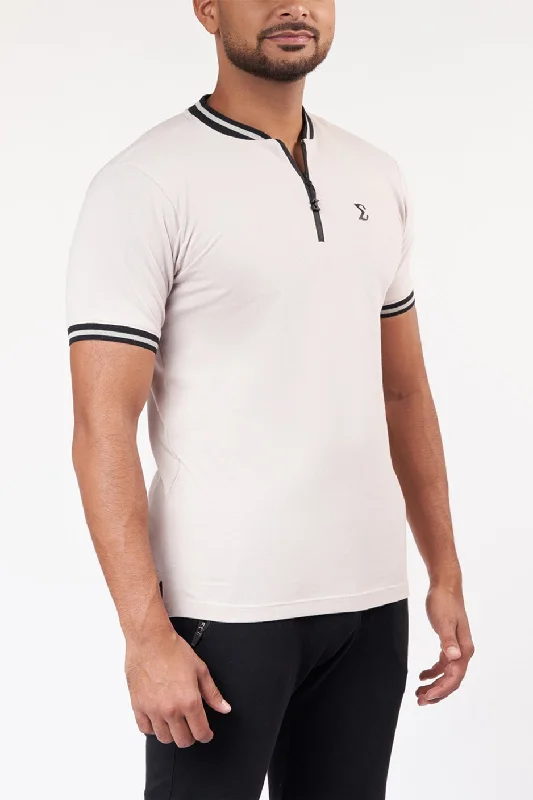 Men's modern dress polo shirt-Silver Gray Z Polo T-shirt